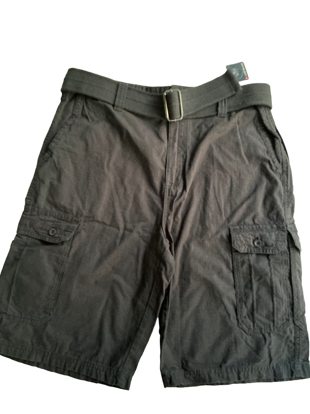 Airwalk Black Cargo Shorts with Web Belt